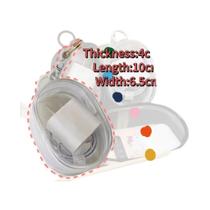 Bolsa De Armazenamento Mini Transparente Portátil Com Zíper, Estojo Multifuncional Para Fones De