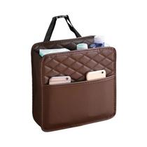 Bolsa de Armazenamento Multifuncional de Couro para Carro - Compatível com a Maioria dos Modelos