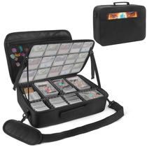 Bolsa de armazenamento para baralhos Xykzra, 3 camadas, para mais de 2000 cartas, preta