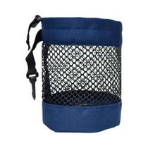 Bolsa De Armazenamento Para Bolas De Golfe Em Poliéster Cinza Azul Preto Com Fecho De Cordão E