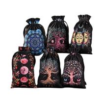 Bolsa De Armazenamento Para Cartas De Tarot De Veludo 6pcs Bolsa De Divinação Para Cristais Joias