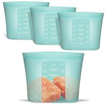 Bolsa de armazenamento reutilizável Annaklin Large 1500ml, pacote com 4 pacotes de silicone Bolsa de armazenamento reutilizável Annaklin Large 1500ml, pacote com 4 pacotes de silicone