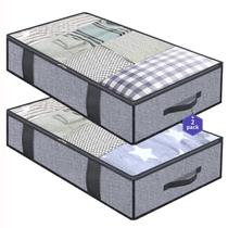 Bolsa de armazenamento Underbed Onlyeasy MXDUBBP2 Cinza semelhante a linho 100L Bolsa de armazenamento Underbed Onlyeasy MXDUBBP2 Cinza semelhante a linho 100L