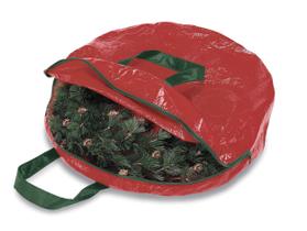 Bolsa de armazenamento Whitmor, coroa de Natal de 61 cm, 24" vermelha