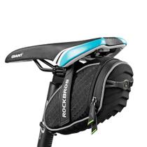 Bolsa de assento de bicicleta ROCKBROS 3D Shell para bicicletas de montanha preta Bolsa de assento de bicicleta ROCKBROS 3D Shell para bicicletas de montanha preta