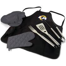 Bolsa de Avental para Churrasco NFL LA Rams - Impressão Digital Preta