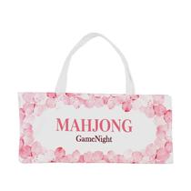 Bolsa de azulejos Mahjong YYPTIEN, organizador de lona, 166 azulejos, rosa