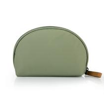 Bolsa de beleza cosmética Hekyip Half Moon Green Nylon impermeável