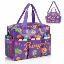 Bolsa de Bingo CVVD em PU impermeável com bolsos, portátil
