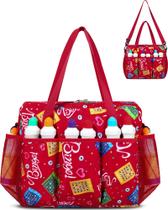 Bolsa de bingo FOKDUVB Bolsa de bingo com bolsos para Daubers Red Bolsa de bingo FOKDUVB Bolsa de bingo com bolsos para Daubers Red