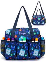 Bolsa de Bingo HACHMAS com Bolsos Compacta Azul-Marinho