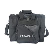 Bolsa de boliche PAPAZAU para bola única com suporte de bola acolchoado preto