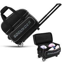 Bolsa de boliche SOGUKOER 2 com rodas, carrinho leve Bolsa de boliche SOGUKOER 2 com rodas, carrinho leve