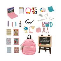 Bolsa De Boneca Fofa Mini Materiais Escolares Ferramenta Decorativa Para Casa De Bonecas Acessórios