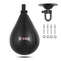 Bolsa de boxe Speed Bag Hunter em couro com suspensão giratória