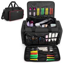 Bolsa de cabeleireiro de grande capacidade Barber Case BAFASO preta Bolsa de cabeleireiro de grande capacidade Barber Case BAFASO preta