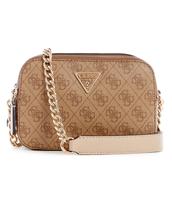Bolsa de câmera crossbody GUESS Noelle Latte Logo para mulheres
