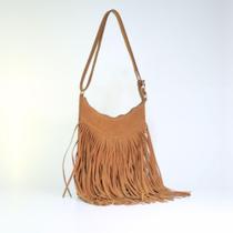 Bolsa de Camurça com Franja Estilo Boho