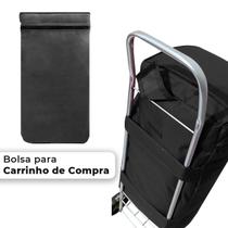 Bolsa De Carrinho De Feira Preta Mochila Transporte Para Compras Carga