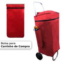 Bolsa De Carrinho De Feira Vermelho Mochila Transporte Para Compras Carga - Gerson P