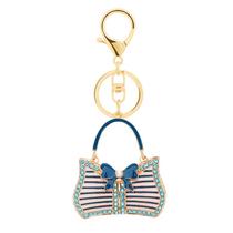 Bolsa de chaveiro Creative Blue Bow Rhinestone Pen Alloy Bolsa de chaveiro Creative Blue Bow Rhinestone Pen Alloy