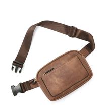 Bolsa de cinto Fanny Pack CLUCI para mulheres em material vegano preta Bolsa de cinto Fanny Pack CLUCI para mulheres em material vegano preta