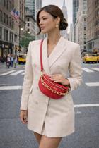 Bolsa de Cintura com Corrente em relevo croco, Pochete Unissex Vintage com Alça Ajustável Bolsa de Cintura com Corrente em relevo croco, Pochete Unissex Vintage com Alça Ajustável