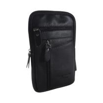 Bolsa De Cintura De Couro Masculina Esporte Ao Ar Livre Ombro Crossbody Bolsa Para Celular