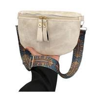 Bolsa de Cintura Feminina Elegante em PU - Bolsa de Ombro com Alça Larga Bolsa de Cintura Feminina Elegante em PU - Bolsa de Ombro com Alça Larga