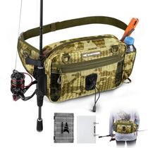 Bolsa de cintura KastKing BaitSpace impermeável com suporte de haste e caixa Bolsa de cintura KastKing BaitSpace impermeável com suporte de haste e caixa