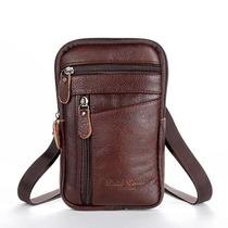 Bolsa de Cintura Masculina de Couro - Esporte, Outdoor e Crossbody