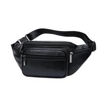 Bolsa De Cintura Masculina Em Couro Legítimo Preto, Pequena, Estilo Hip Bum Bag WESTAL, Design De Bolsa De Cintura Masculina Em Couro Legítimo Preto, Pequena, Estilo Hip Bum Bag WESTAL, Design De