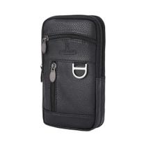 Bolsa De Cintura Masculina Impermeável Em Couro PU Para Esportes Ao Ar Livre, Bolsa Para Celular,