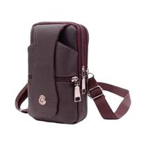 Bolsa De Cintura Masculina Vintage De Couro Com Clipe Para Cinto, Estojo Para Celular, Viagem,