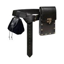 Bolsa De Cintura Vintage De Couro Com Cordão Para Moedas, Ideal Para Cosplay Medieval,