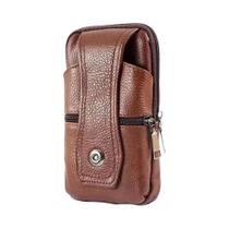 Bolsa De Cintura Vintage Masculina Em Couro Com Clipe Para Telefone, Estojo De Viagem Para Bolsa De Cintura Vintage Masculina Em Couro Com Clipe Para Telefone, Estojo De Viagem Para