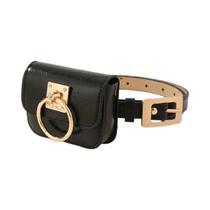 Bolsa De Cintura Vintage Y2K Para Mulheres Em Couro PU Com Fivela Em Forma De Coração, Estilo Punk,