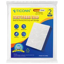 Bolsa de colchão TICONN Plastic Waterproof Moving Storage 2PK Bolsa de colchão TICONN Plastic Waterproof Moving Storage 2PK
