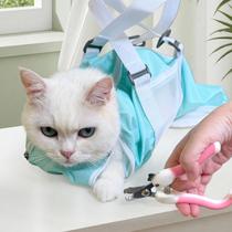 Bolsa de contenção para tosa de gato Cinf, antiarranhões, menta, M