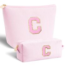 Bolsa de cosméticos adequada para presente personalizado de Dia das Mães rosa