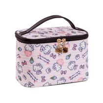 Bolsa de cosméticos AmbeAlla Bolsa de maquiagem grande rosa com porta-pincel