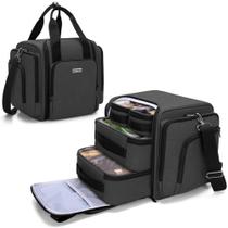 Bolsa de cosméticos BAFASO Travel Makeup com 4 bolsas removíveis pretas