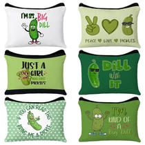 Bolsa de cosméticos Clysee 6 peças Funny Pickle Canvas 25x19 cm