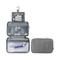 Bolsa De Cosméticos De Viagem À Prova d'Água De Grande Capacidade, Dobrável, Com Separação De Seco E