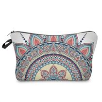 Bolsa de cosméticos Deanfun Mandala Flowers impermeável para mulheres Bolsa de cosméticos Deanfun Mandala Flowers impermeável para mulheres