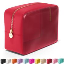 Bolsa de cosméticos Embla Clear Makeup Case Toiletry Travel Ruby Red Bolsa de cosméticos Embla Clear Makeup Case Toiletry Travel Ruby Red