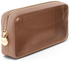 Bolsa de cosméticos Embla Clear Makeup Case Travel Toiletry Mocha