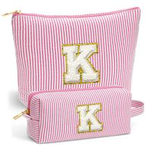 Bolsa de cosméticos Foufo Pink Initial K 26x9x20cm e bolsa