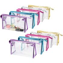Bolsa de cosméticos Hedume, transparente, impermeável, PVC, 10 unidades Bolsa de cosméticos Hedume, transparente, impermeável, PVC, 10 unidades