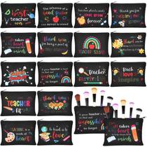 Bolsa de cosméticos Hillban Teacher Appreciation, tela de 23x15 cm Bolsa de cosméticos Hillban Teacher Appreciation, tela de 23x15 cm